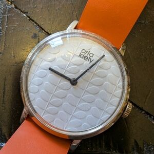 Orla Kiely Ladies Luna Orange Watch